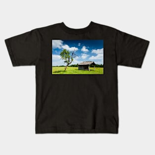 Wooden cabin and tree Kids T-Shirt